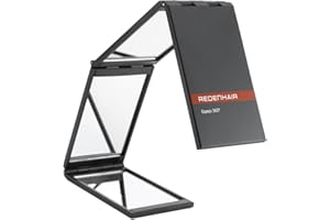 Redenhair - 360º mirror - Folding Mirror - Mirror to see the whole head - Travel mirror - Measures: 7x48cm, 1 Count (Pack of 1)