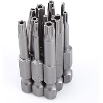 Carantee Torx Schraubendreher-Bit Set – 12-teilig, S2 Stahl, Magnetisch, 3 Zoll Lang, Für 1/4" Antrieb