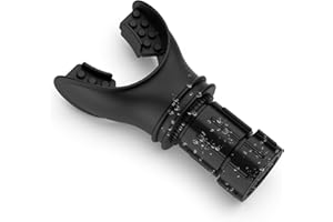 VOHESEA Entrenador Pulmonar y Respirador con Ajuste | Ejercitador Pulmonar Compacto de Silicona Pura | Mejora de la Capacidad Respiratoria | Entrenamiento de los Músculos Respiratorios (Negro)