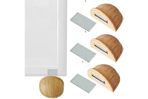 JANDTEK Topes para puertas suelo iman adhesivo - Sujeta puertas suelo roble 4 unds - Retenedor puerta magnético