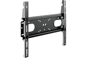 Meliconi SPACE SYSTEM FLAT 400 XL, Supporto TV Parete Fisso compatibile da 32" a 85" pollici, VESA 200-300-400, Portata 60 Kg, Adatto Anche a Pareti in Cartongesso,Nero