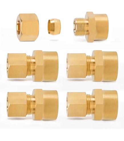 Beduan 304 Stainless Steel Compression Fitting Ferrule Sleeve 1/4" 3/8