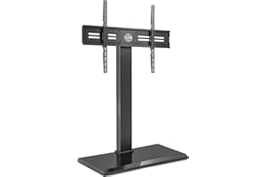 FITUEYES Uniwersalny stojak pod telewizor z żelazną podstawą do telewizora 50 do 203.2 cm, wysoki stojak podłogowy pod telewizor z obrotowym uchwytem, mieści maks. 50 kg VESA 800 x 400 mm, czarny
