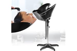AOHUADA Mobil Friseur Waschbecken, Tragbares Shampoo-Becken, Haus Rückwärtswaschbecken, Friseur Höhenverstellbar Haarwasch, Haarwaschbecken für Schönheitssalon und Friseursalon
