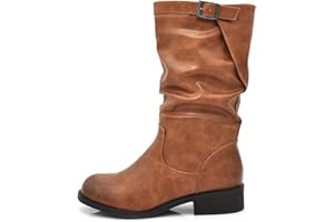 IF Fashion Stivali Stivaletti da Donna Biker Motociclista 991