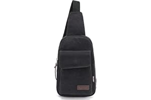 FANDARE Bolsa de Pecho Hombre Bolsa de Lona Sling Bag Bolsa Deportiva de Hombro Bandoleras Cruzada Bolsa de Mochila,Mochilas Pequeñas para Ciclismo,Acampada,Viaje