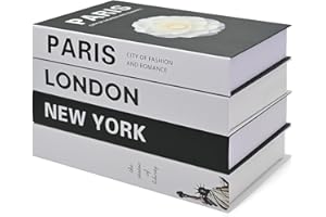 Gwezmxs 4Pcs Libros Decorativos, Libros de Decoración de Interiores, Moderno Libros Decorativos Falsos para Estanteria, Decorative Books