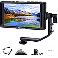 FEELWORLD F5 5 inch DSLR On Camera Field Monitor Small Full HD 1920x1080 IPS Video Peaking Focus Assist with 4K HDMI 8.4V DC Input Output Include Tilt Arm