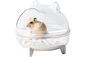 Meow&Woof Chomik pojemnik na wannę z piaskiem, duży piaskownica toaletowa, myszkoskoczek toaletowy, mała szynszyla, pojemnik do kąpieli piaskowej, akcesoria do klatki dla chomika, 11 x 10 cm