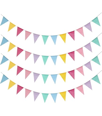 FKiZanthene Guirlande Fanions 2 Pièces, 8 M Total Avec 24 Fanions