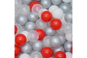 LittleTom Lot de 200 balles colorées pour piscine à balles - 5,5 cm - Balles de jeu pour bébé - Piscine à balles - Tente - Jouet pour bébé - Piscine à balles - Balles en plastique