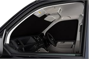 Shore Vans Blackout Curtains Compatible with VW T5 T5.1 T6 T6.1 (Black, Cab Curtains)