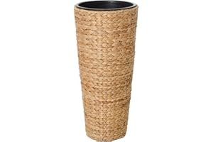 ‎VIVANNO VIVANNO Pflanzkübel Übertopf Classic Round aus Wasserhyazinthe 60 cm Natur Ø 28 cm