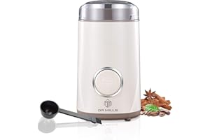 DR MILLS DM-7441W Electric Dried Spice and Coffee Grinder,One Touch Operation, Blade and Cup Made with SUS304 Stainless Steel（White