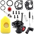 MCHNIC Carburetor Kit for Briggs & Stratton 497619 499809 498809 498809A 494406 Lawnmower and Air Filter 698369 Regulator Spring 691859 692211 Membrane 795083 495770