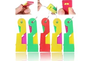 Nadeleinfädler, Alluring Einfädelhilfe für Nähnadeln Nähmaschinen Zubehör, Kunststoff Nähnadeln Einfädler, Automatischer Einfädler Nadel Threading Tool für Handnähen und Nähmaschinen (6-5PCS)