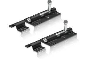 XFORT® 2 Pack Heavy Duty Tower Bolt Black 150mm (6"), Door Lock Bolt, Strong Black Coated Door Barrel Bolt, Durable Slide Bolt for Increasing Security on Garden Gates & Shed Doors.