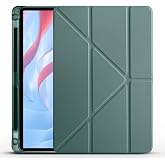 CONSTRAIN - Xiaomi Poco Pad/Xiaomi Redmi Pad Pro 12.1 İn&ccedil; ile Uyumlu Kapaklı Standlı Kalem B&ouml;lmeli Koruyucu Kılıf - Yeşil