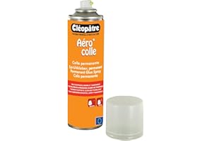 CLÉOPÂTRE CLEOPATRE - ACP250 - Aero'Colle - Aérosol de Colle Permanent Transparent 250 ml - Tous Supports