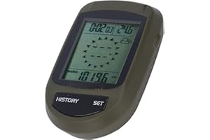 PYHODI Mini Altímetro de Barómetro Multifunción, Pantalla Digital LCD 8 en 1, Altímetro, Reloj de Temperatura de Altitud Multifuncional, Monitor Meteorológico, Termómetro, Probador