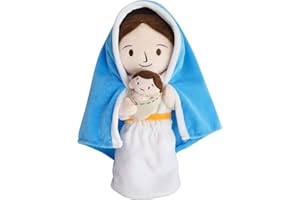 Firecos Peluche Gesù, Bambola di Peluche di Gesù, Simpatici Giocattoli per Bambini, Bambole da Letto, Regali di Pasqua Battesimo (Vergine Maria)