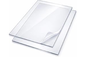 2-pack genomskinliga kompakta polykarbonatplattor 3 mm A4 – 297 x 210 mm hög slaghållfasthet, med dubbelsidig skyddsfilm (3 mm - A4)