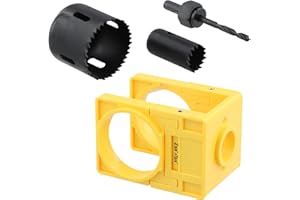 EMPEROCH Door Lock Installation Kit, Adjustable Door Drill Kit with Guide Template, Wooden Door Lock Fitting Tool Set, for 35mm-45mm Doors