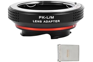 PHOLSY Adapter obiektywu z 6-bitowym kodowaniem, kompatybilny z obiektywami Pentax K PK i obudową aparatu Leica M Mount PK na Leica M