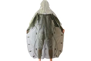 ROCOTACTICAL Atmungsaktives Ghillie Cape für Ghillie Suits Foundation, Mesh Nylon, für die Jagd, Sniper, Airsoft, Wildlife Fotografie, Halloween, Armeegrün