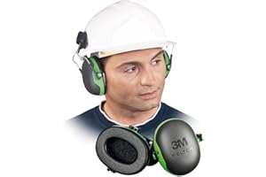 3M PELTOR X1P3 Orejeras Para Casco Con Anclaje P3E (1 Orejera/Caja), Color Verde, 26db