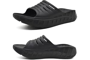 KuaiLu Sandali di Recupero Uomo con Comode Ortopediche Fascite Plantare Supporto Arco, Aperte Leggero Sportivi Ciabatte Riduce lo Stress su Piedi Articolazioni e Schiena