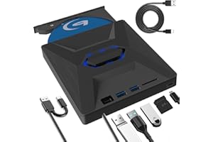 CUSTOM CATCH New Externes Blu Ray Laufwerk für Pc - Bluray Laufwerk Extern, Externe Blu-ray Laufwerke Blu Ray Brenner Extern USB3.0 Typ-C DVD/BD Player, Tragbares Blu Ray Recorder für PC Laptop Windows 7/8/10/11