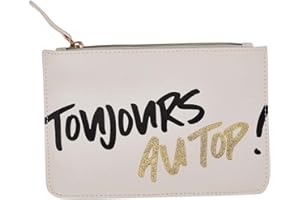 DRAEGER PARIS 1886 DRAEGER Paris - Petite Pochette à Zip Toujours au Top - 20 x 13 cm - Crème - Pochette de Rangement, Trousse de Maquillage, Accessoire de beauté, Format Voyage, Idée Cadeau pour Femme