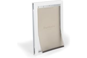 PetSafe Gatera de Aluminio - Puerta para Mascotas con Diseño Duradero, Instalación Sencilla, Sellado Resistente al Clima, para Múltiples Mascotas, L