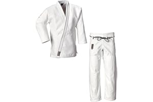 Ju-Sports Ju-Jutsu Anzug Brasilia Weiß I Moderner Jujutsu Anzug für Erwachsene I BJJ Gi Herren fürs Training I Doppelt verstärkter Brust- & Schulterbereich I 100% Baumwolle