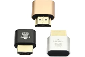 XMSJSIY Enchufe simulado HDMI 4K, emulador de pantalla HDMI, monitor virtual, adaptador fantasma sin cabeza para Ethereum ETH ZEC BTC Mining, 3840 x 2160 @ 60 Hz, paquete de 3