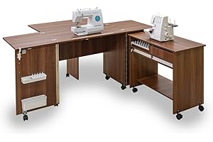 COMFORT COLLECTION Comfort 7+ | Nähmaschinenschrank | Nähmöbel | Nähtisch | (Lakeland acaia light)