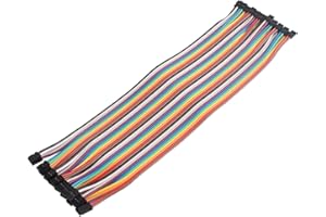 ZDE 40 cavi jumper Wire Breadboard da 20 cm, cavo a nastro piatto femmina a femmina da 2,0 mm a 2,0 mm di distanza cavo Dupont compatibile con Arduino e Raspberry Pi Breadboard