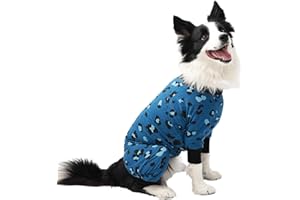 FEimaX Traje de Recuperación para Perros Después de la Cirugía, Body Postoperatorio para Perro Grande Mediano, Protector de Heridas Abdominales para Perros Hembras y Machos