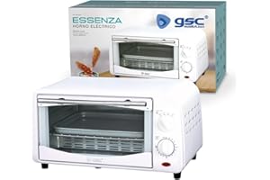 GSC Evolution | Horno eléctrico sobremesa Essenza | 9L | 800W |Doble Cristal | Temporizador 30 minutos | Limpieza fácil