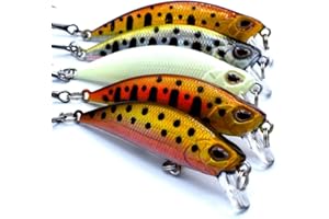 trifyd ® - Poisson Nageur Truite 6cm, Le Pack de 5 leurres de pêche