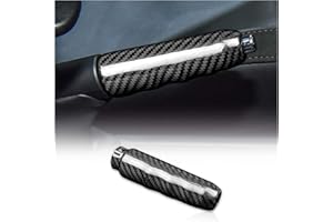 KUNGKIC Fibra de Carbono Cubierta de la manija del freno de mano del coche Accesorios de la manija del freno de mano decorativos para Mini Cooper F55 F57 F56 Hatchback