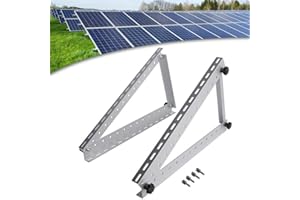 Support Panneau Solaire, Lightakai Support De Montage De Panneau Solaire 28 Pouces 12 V En Aluminium Avec Vis En Acier Inoxydable Réglables Pour L'Installation De Panneaux Solaires