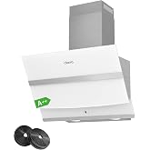 CIARRA Cappa Aspirante Inclinata 60 cm,650 m&sup3;/h,CBCW6736N,Controllo touch | 4 Speed | Peace-Saving Design | Silent 58 dB | Bl