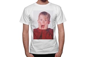 thedifferent T-Shirt Uomo Urlo Kevin Mccallister Mamma Ho Perso L'Aereo - Bianco