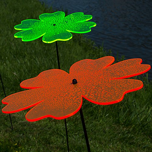 SUNPLAY Sonnenfänger „Butterblume“ im FARBMIX, 5 Stück zu je 20 cm Durchmesser im Set + 70 cm Schwingstäbe - 5