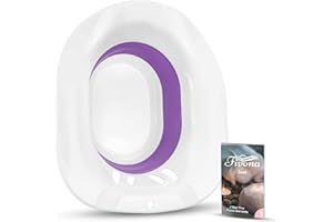 Fivona Sitz Bath for Toilet Seat Hemorrhoids and Postpartum Care - Yoni Steam Seat - Foldable Basin for Epsom Salt Soak - Portable Bidet BPA Free Temperature Resistant - Universal Fit