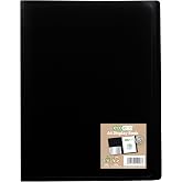 thumbnail image 2 of Eco Eco A4 40 Pocket Recycled Display Book – Black Presentation Folder For Office 2 of 5