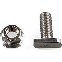 Viti M10 Acciaio Inox 10 Viti M10x30mm Testa Martello - Acciaio Inox Con Dadi Flangiati Viti Pannelli Solari