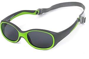 Kiddus Sonnenbrille Ultra Flexible für Kinder Kleinkind Mädchen Jungen. Ab 2 Jahren. Aus Gummi. Unzerbrechlich. Einstellbares und abnehmbares Band. Sicherer UV400 Sonnenfilterschutz.